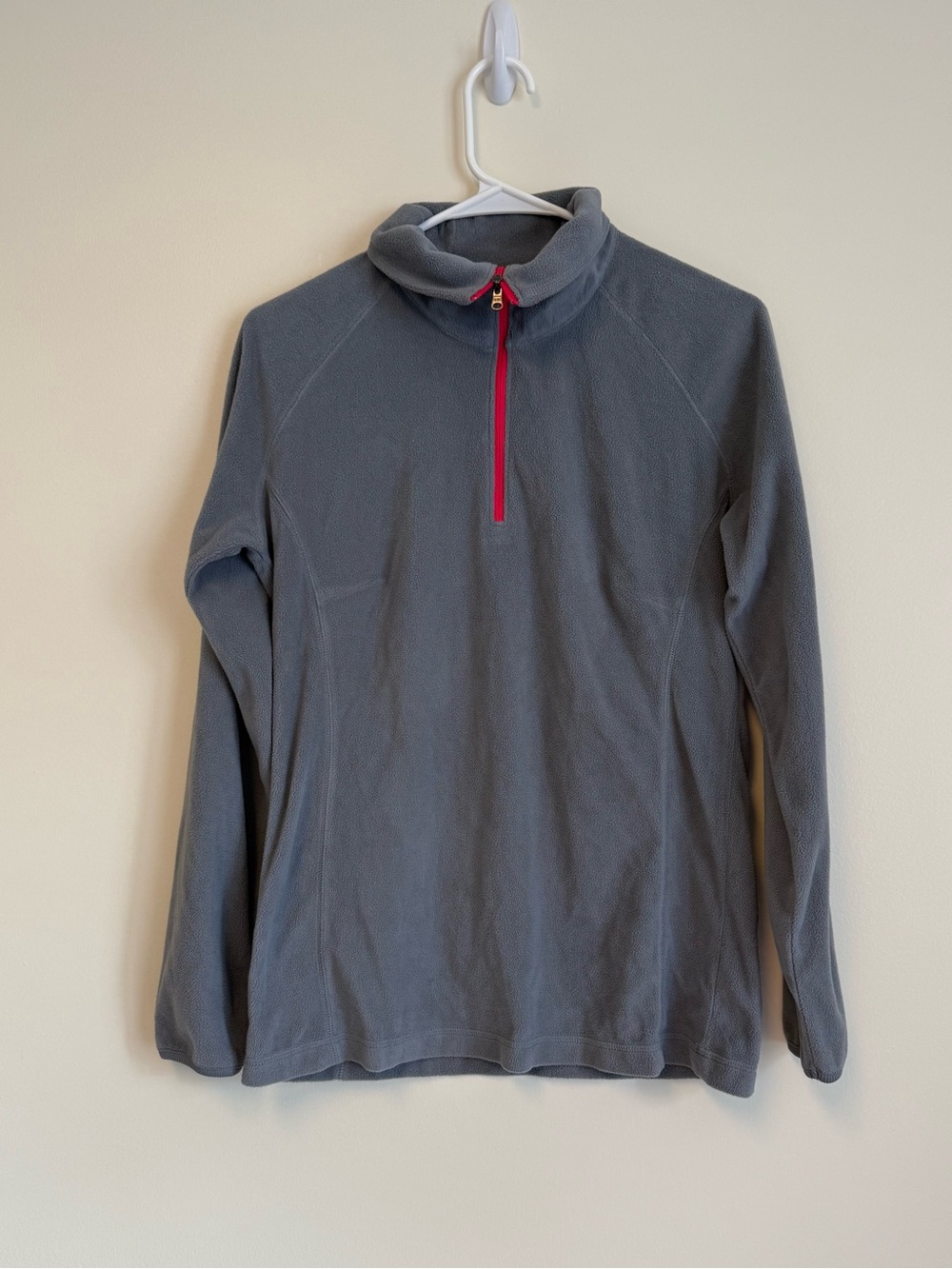 Columbia Gray Fleece Half-Zip with Pink Contrast